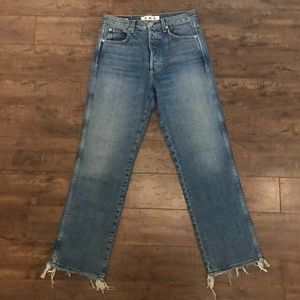 AMO layla tomcat distressed denim jeans